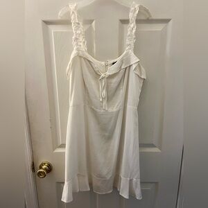 lulu’s white ruffle dress